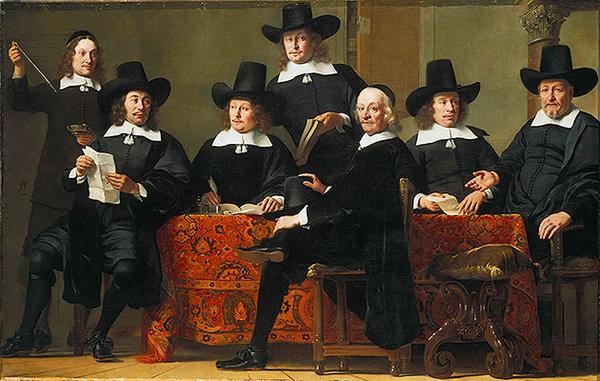 Ferdinand Bol: Az amszterdami borkereskedő céh elöljárói (1663)