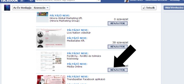 Az Év Honlapja 2012 - Szavazás