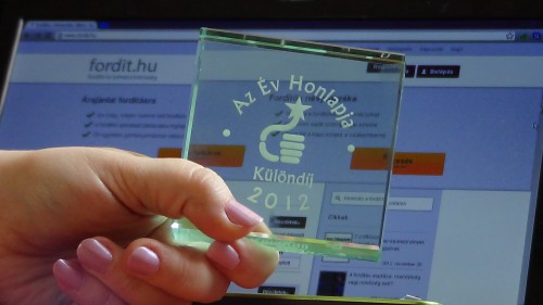 Megkaptuk Az Év Honlapja 2012 különdíját