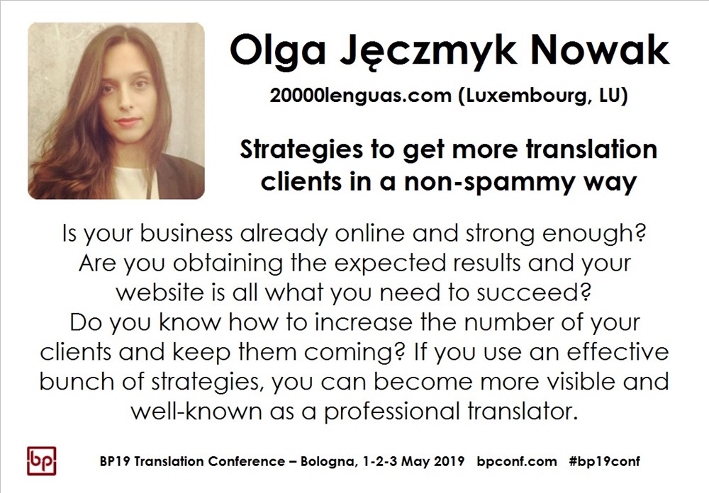 Olga Jęczmyk Nowak: Ügyfélszerző stratégiák fordítóknak